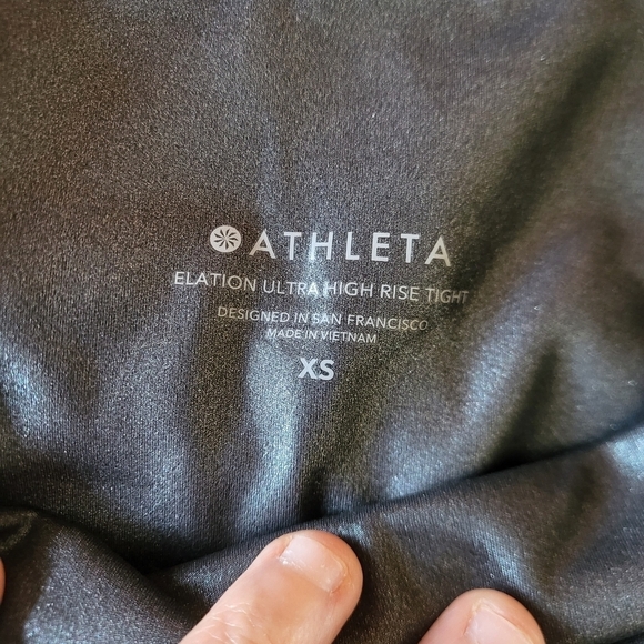 EUC Athleta Elation Ultra High Rise Tight Shimmer Charcoal Gray Xsmall - Picture 8 of 13